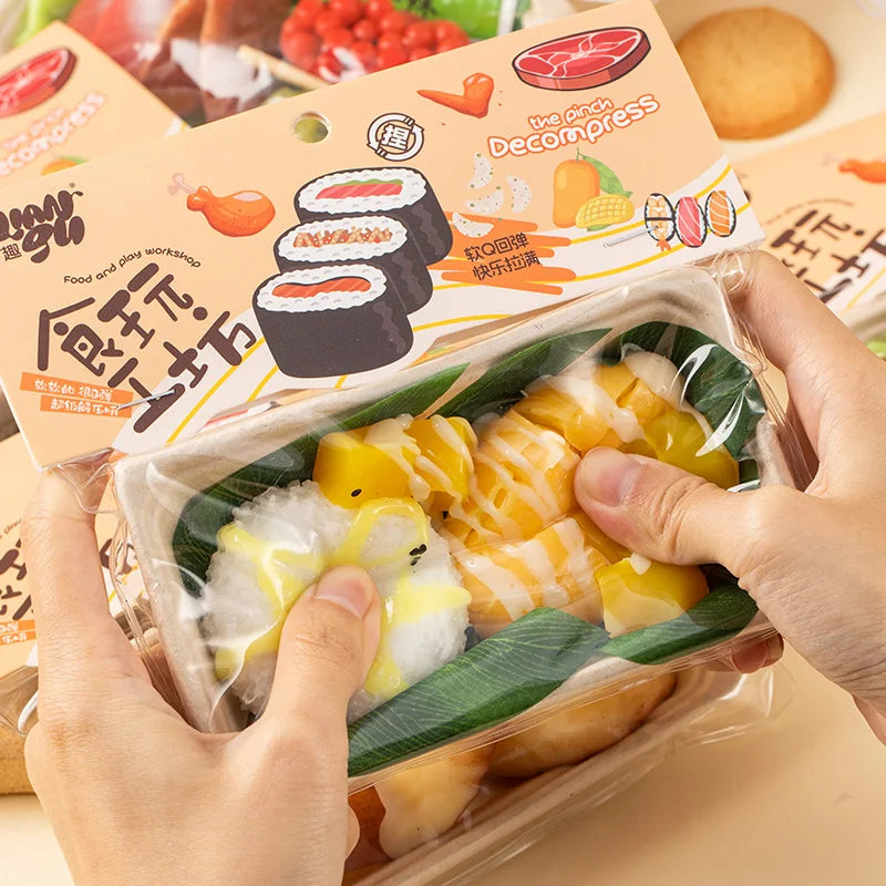 Simulation Food Squishy Fried Chicken Taba Squishy Toys Dumpling Sushi Mochi Squishy Stress Toy Squeeze Fidget Squish Gift