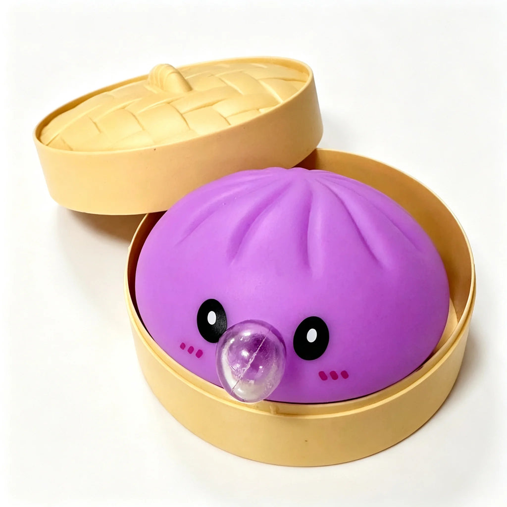 Smiley Face Dumpling Squishy Bubble-Blowing Blind Box