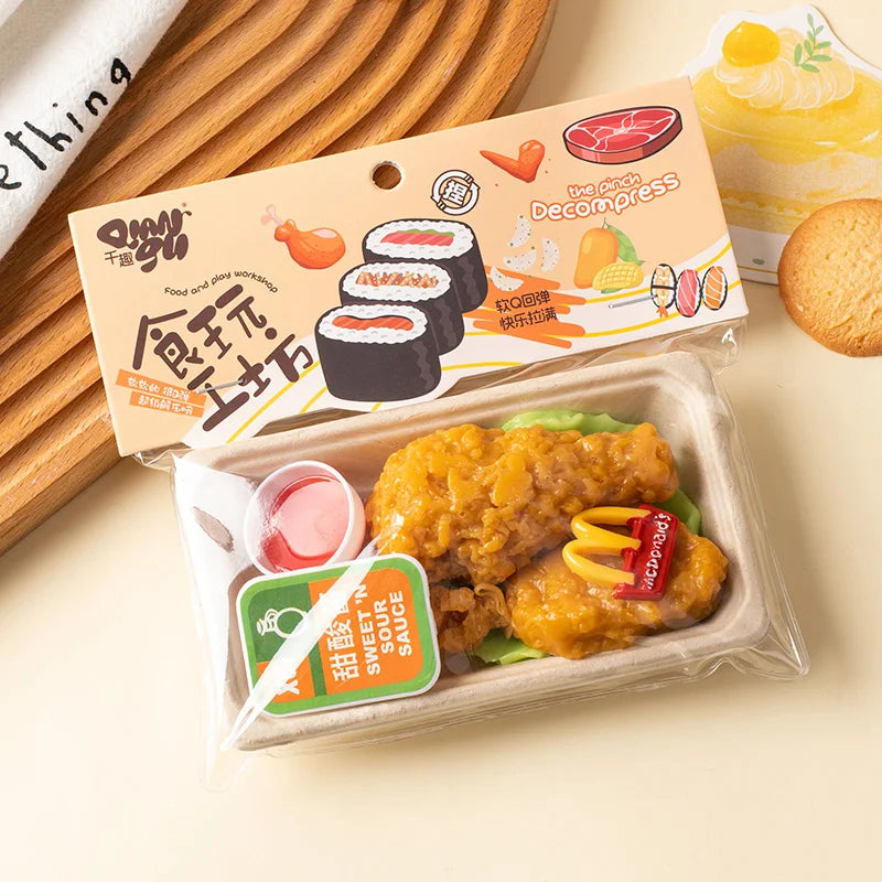 Simulation Food Squishy Fried Chicken Taba Squishy Toys Dumpling Sushi Mochi Squishy Stress Toy Squeeze Fidget Squish Gift