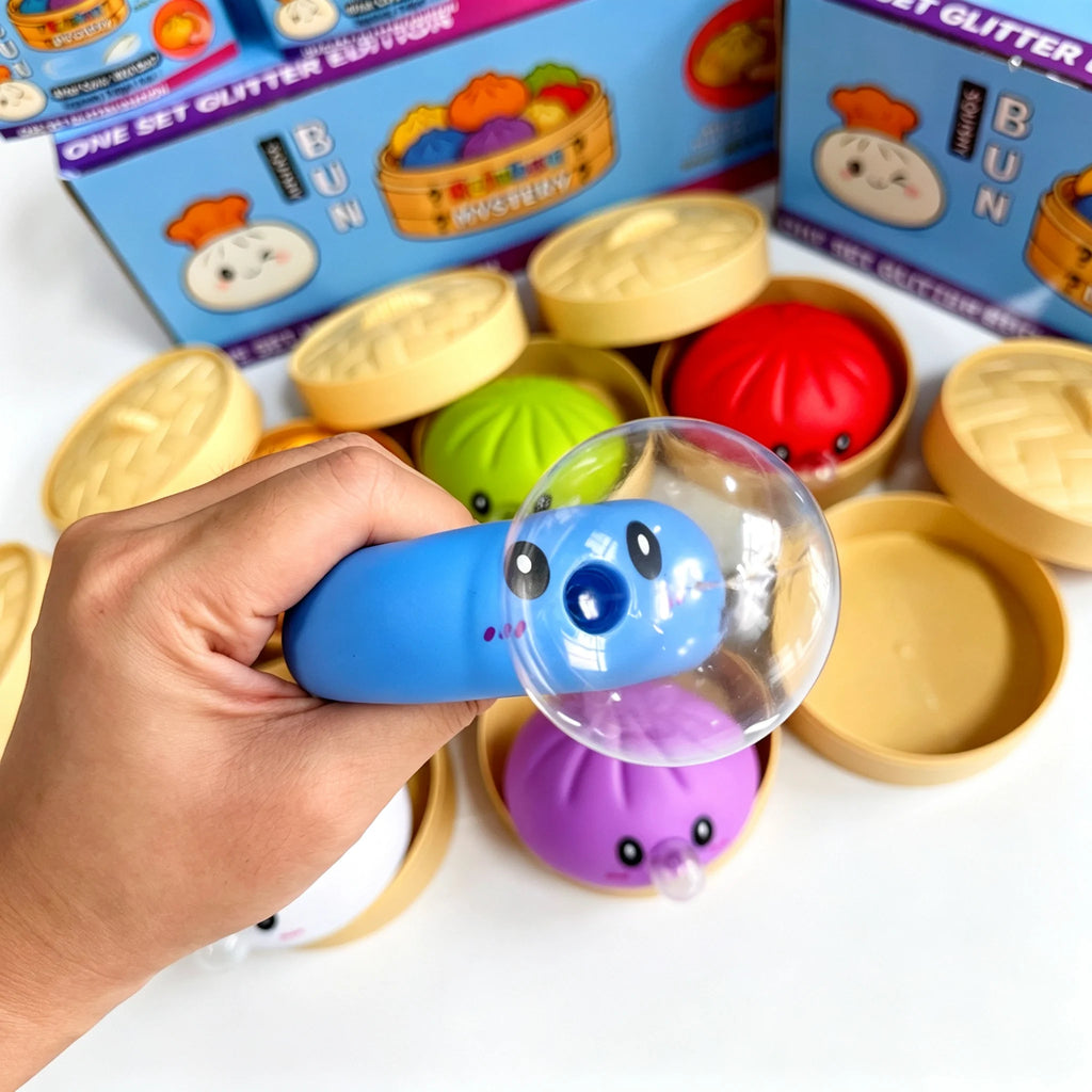 Smiley Face Dumpling Squishy Bubble-Blowing Blind Box